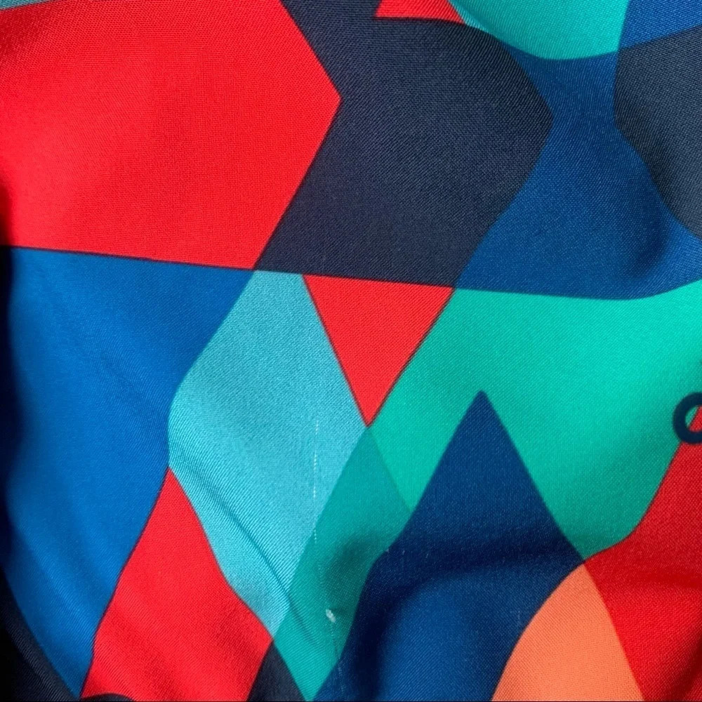 Adidas Climalite geometric triangle print neon shorts 3 inch inseam size S - Picture 4 of 6